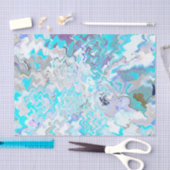 Chic Modern Turquoise & Blue Abstract Design Seidenpapier (Handwerk)