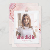 Chic Modern Typografy Abschluss Ankündigung (Vorne/Hinten)