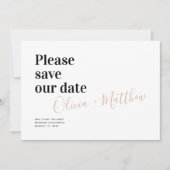 Chic Modern Typografy Save the Date (Vorderseite)