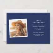 Chic Modern Typografy Two Foto Abschluss Ankündigung (Rückseite)