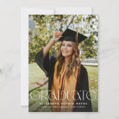 Chic Modern Typografy Two Foto Abschluss Ankündigung (Vorderseite)