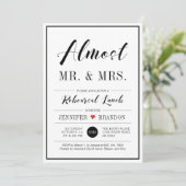 Chic Modern Typografy Wedding Probe Lunch Einladung (Stehend Vorderseite)