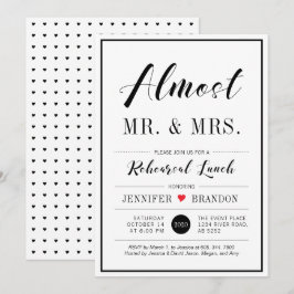 Chic Modern Typografy Wedding Probe Lunch Einladung