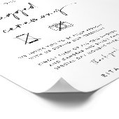 Chic Modern Unplugged Zeremonie Hochzeit Poster (Ecke)