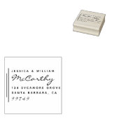 Chic Modern Verheiratete Couple's Names Rücksendea Gummistempel (Stempel)