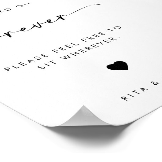 Chic Modern wählen Sie einen Platz und kein Beihef Poster (Ecke)