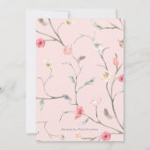 Chic Modern Watercolor Blume Garten thematisch Einladung (Rückseite)