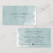 Chic Modern Watercolor Business Card Visitenkarte (Vorne/Hinten)