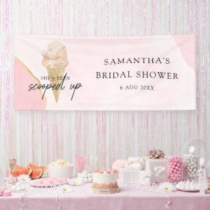 Chic Modern Watercolor Ice Creme Brautparty Banner