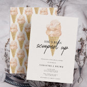 Chic Modern Watercolor Ice Creme Brautparty Einladung