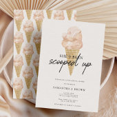 Chic Modern Watercolor Ice Creme Brautparty Einladung