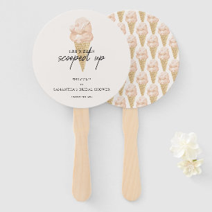 Chic Modern Watercolor Ice Creme Brautparty Fächer