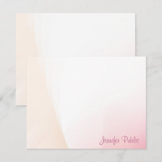 Chic Modern Watercolor Vorlage Handgeschriebenes S (Vorne/Hinten)