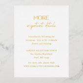 Chic Modern Wedding Foil Enclosure Card Folie Einladungspostkarte (Vorderseite)