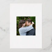 Chic Modern Wedding Folieneinladung (Rückseite)