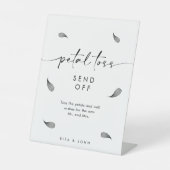 Chic Modern Wedding Petal Toss Abgeschiedenheit Sockelschild (Vorderseite)