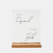 Chic modern wedding reserved acrylic  acrylschild (Vorderseite)