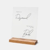 Chic modern wedding reserved acrylic  acrylschild (Winkel)