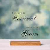 Chic Modern Wedding Reserved Sign Acrylschild (Neutral)