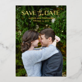 Chic Modern Wedding Save the Date Folieneinladung