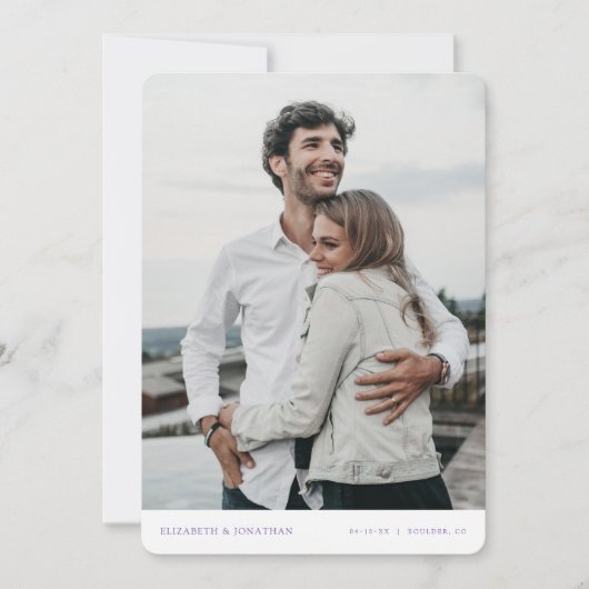 Chic Modern Wedding Save the Date Invite Template Einladung (Vorderseite)