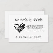 Chic Modern Wedding Website Herzstück QR Code UAWG Begleitkarte (Vorne/Hinten)