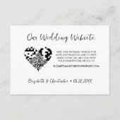 Chic Modern Wedding Website Herzstück QR Code UAWG Begleitkarte (Vorderseite)