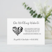 Chic Modern Wedding Website Herzstück QR Code UAWG Begleitkarte (Stehend Vorderseite)