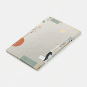 Chic Modern Whimsical Bird Elegante Trendy Abstrak Post-it Klebezettel (angewinkelt)