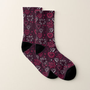 Chic Modern Whimsical Liebe Herz Valentinstag Socken