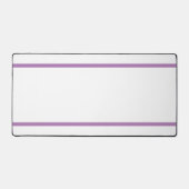 Chic Modern White Sleek Lavender Edge Streifen Schreibtischunterlage (Vorderseite)