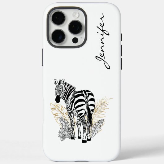 Chic Modern Zebra iPhone Case-Mate iPhone Hülle (Rückseite)
