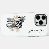 Chic Modern Zebra iPhone Case-Mate iPhone Hülle (Rückseite (Horizontal))
