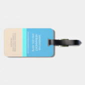 Chic-moderne abstrakte Strand-bitte Gepäckanhänger (Rückseite horizontal)