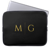 Chic moderne Anfangsbuchstaben Laptopschutzhülle (Vorderseite)