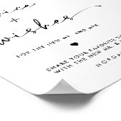 Chic Moderne Beratung und Wünsche Hochzeitstisch-Z Poster (Ecke)