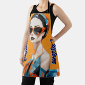 Chic moderne Frau, geometrische Eleganz Schürze (InSitu)