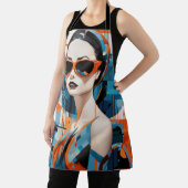 Chic moderne Frau, geometrische Eleganz Schürze (InSitu)