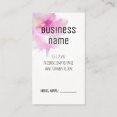 Chic moderne Hairstylisthaar-Stylist-Rosascheren Terminkarte (Rückseite)