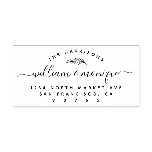 Chic Moderne handgeschriebene Hochzeitsstimmung -  Permastempel (Design)