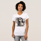 Chic Moderne Mode-Silhouette-Illustration T-Shirt (Vorne ganz)