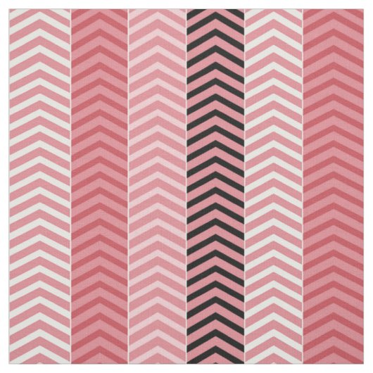 Chic-moderne rosa veränderte Zickzack Streifen Stoff (Muster)