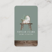 Chic Moderne rustikale Zuhause-Inszenierung Möbel Visitenkarte (Vorderseite)