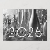 Chic moderne Silvesterparty Einladung (Vorderseite)
