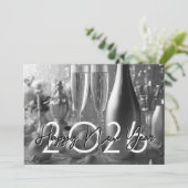 Chic moderne Silvesterparty Einladung (Stehend Vorderseite)