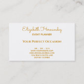 Chic-moderne tropische Goldpalmen beruflich Visitenkarte (Rückseite)