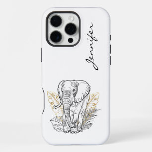 Chic Moderner Elefant iPhone 16 Pro Max Hülle