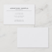 Chic-moderner Minimalistischer schlichter Visitenkarte (Vorne/Hinten)