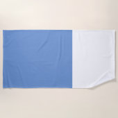 Chic Moderner Mittelblauer Farbblock Strandtuch (Vorderseite)