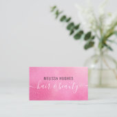 Chic Moderner Rosa Glitter Visitenkarte (Stehend Vorderseite)